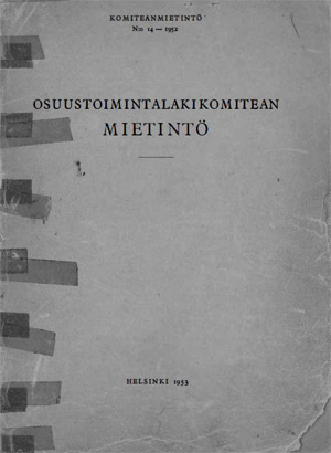 Osuustoimintalakikomitean mietintö vuodelta 1952